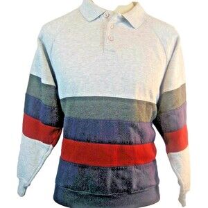 Womens Appalachian Trail  Striped Cotton Blend Rugby Style Pullover Shirt sz Lg